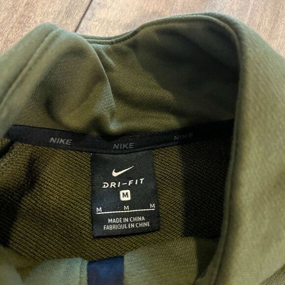 Nike Green‎ Athletic Quarterzip Pullover Men Medium - Picture 3 of 6